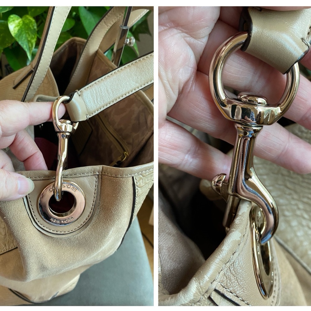 Coach Hadley XL Exotic Python Embossed Leather Du… - image 12